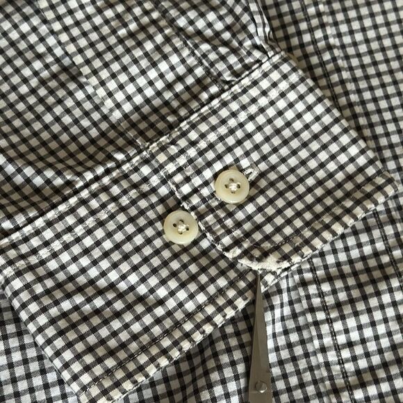 Ralph Lauren Custom Fit Men's Button Down Shirt Black White Gingham Plaid Size L - Picture 7 of 11